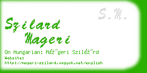 szilard mageri business card